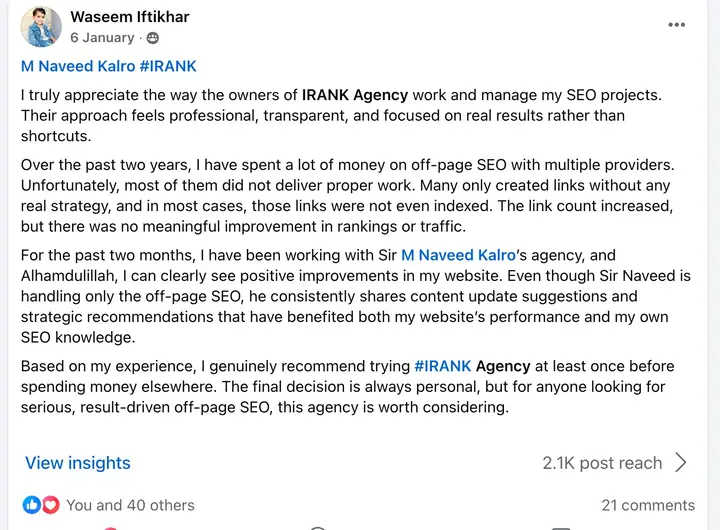 Facebook client review 3